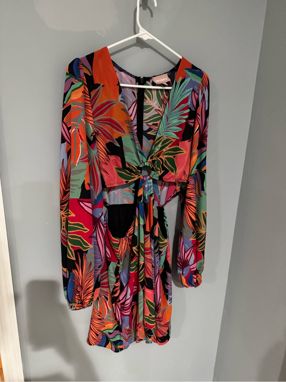 Show Me Your Mumu Go Out Cut Out Mini Dress Tropical Paradise XL
